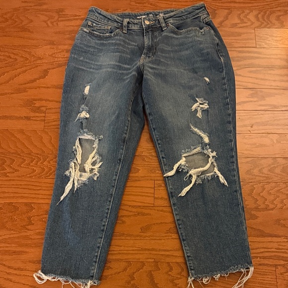 Old Navy Denim - Old Navy high rise O.G. Straight distressed